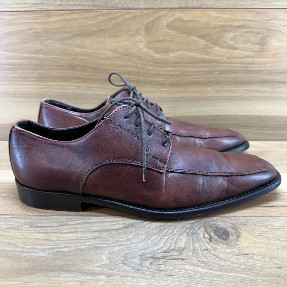 To Boot New York Apron Toe Oxfords Mens 7 Brown Leather Square Toe Formal